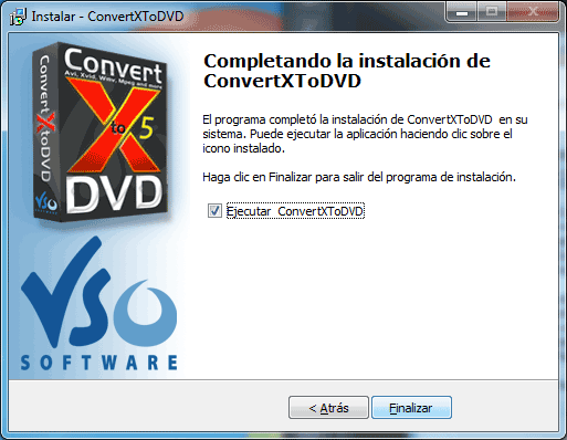 Instalación ConvertXtoDVD
