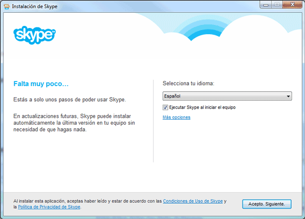 Instalación Skype