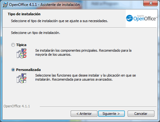 Instalación OpenOffice