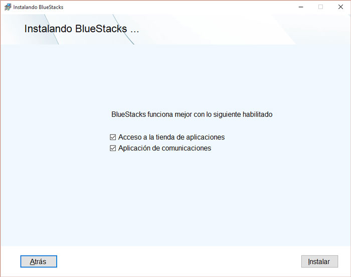 Instalación BlueStacks