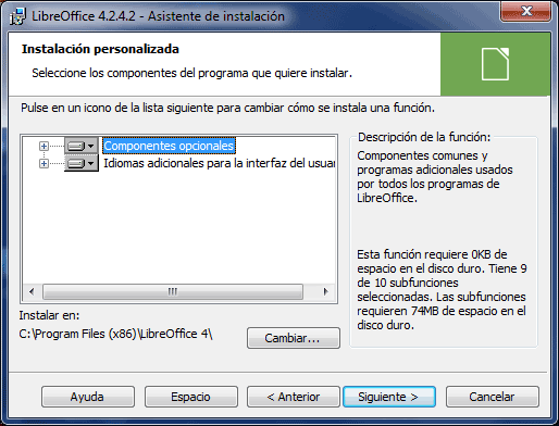 Instalación LibreOffice