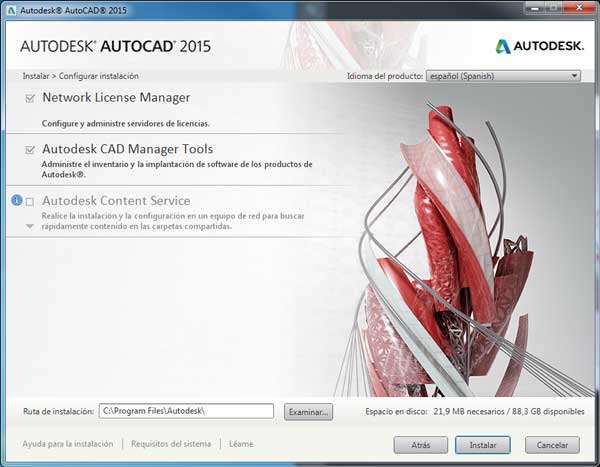 Instalación AutoCAD