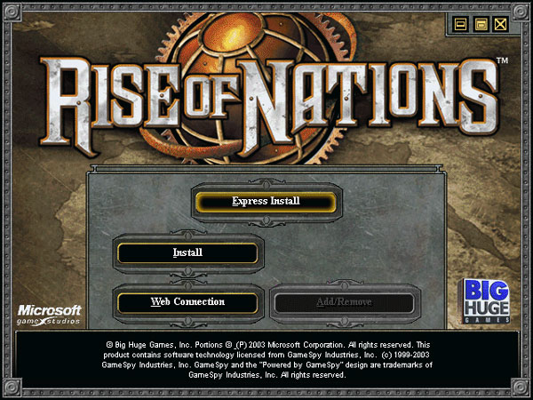 Instalación Rise of Nations