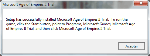 Instalación Age of Empires II