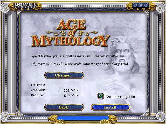 Instalación Age of Mythology