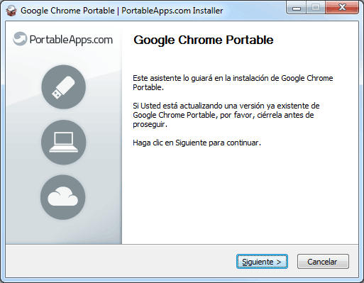 Instalación Google Chrome Portable